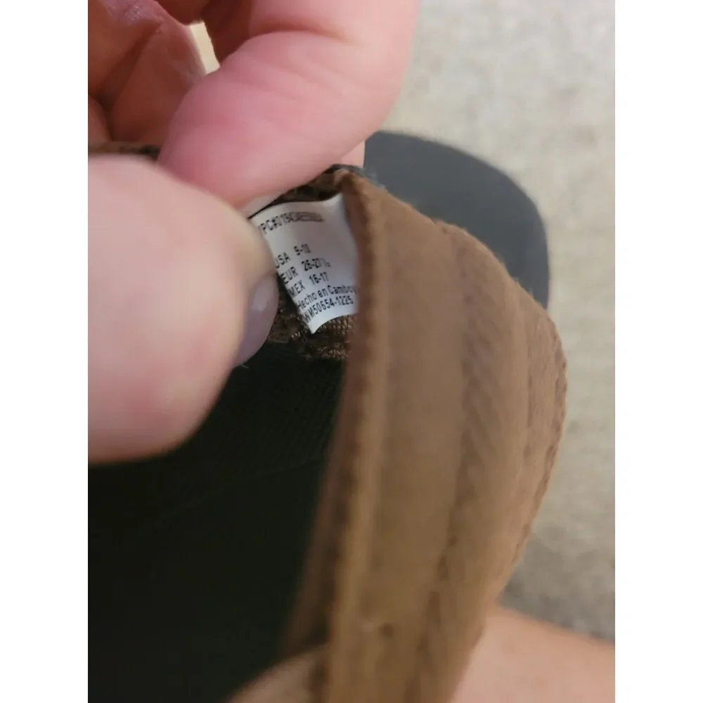 Kids Toddler Brown Flip Flop Sandals Size 9-10 Elastic Strap